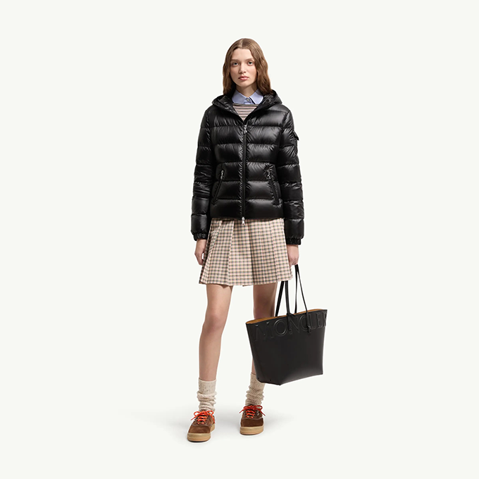 moncler glesse hooded short down jacket